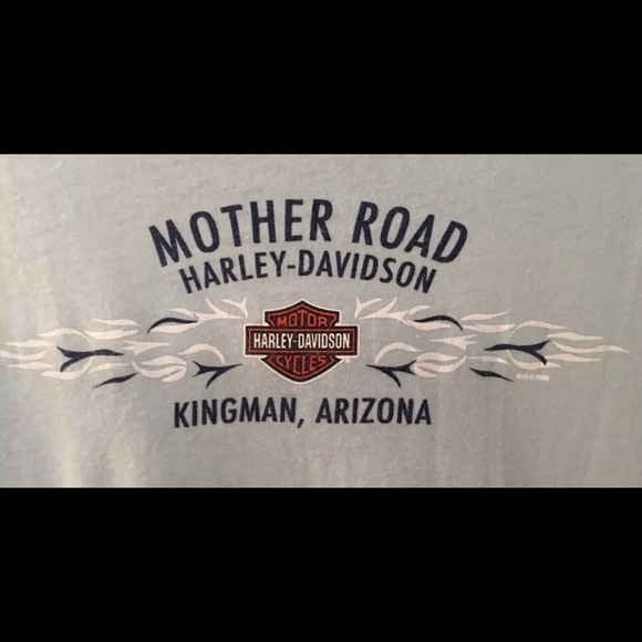 HARLEY DAVIDSON Blue Bling Butterfly Tee Size M - Picture 4 of 5